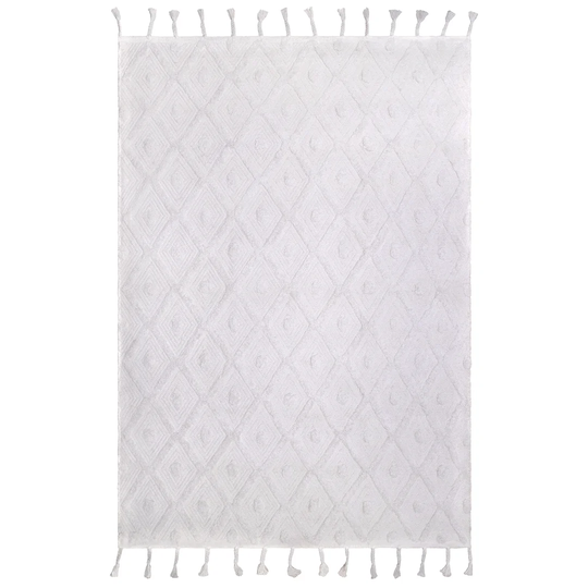 Clegg Orlando Hand Tufted Cotton White Rug