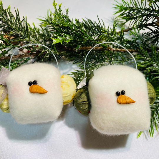 Product Icy & Cube Ornaments - Set Of Two Ready For Your Tree. Cute Little Gold & Green Ear Muffs