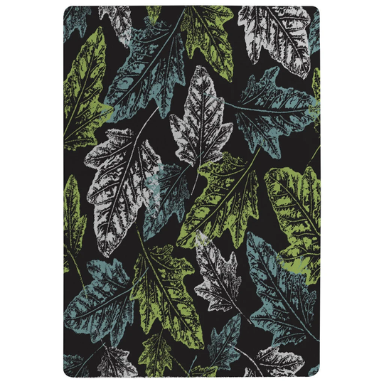 Murray Leaf Shaggy Black/Green/Blue Rug