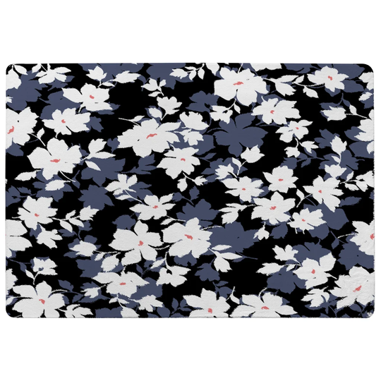 Nickens Shaggy Black/White/Purple Area Rug