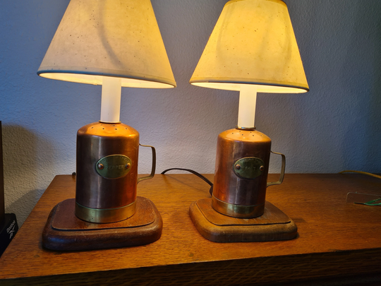 Vintage Copper Lamp Shakers