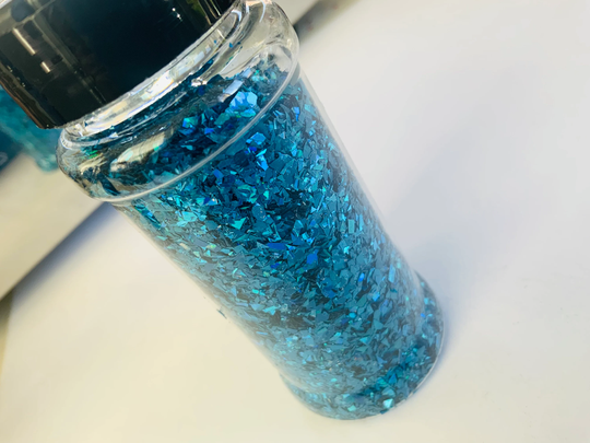 Blue Holo Flake Glitter Shaker , Bulk Autumnal Chunky , Tumbler Resin , Nail Art Scrapbook Glitters