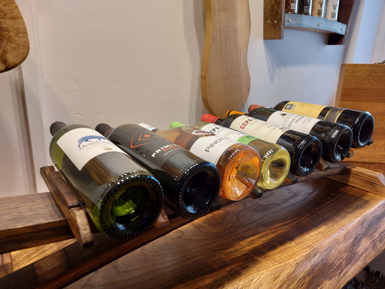 Quirky Oak Barrel Stave Wine Collection Holder