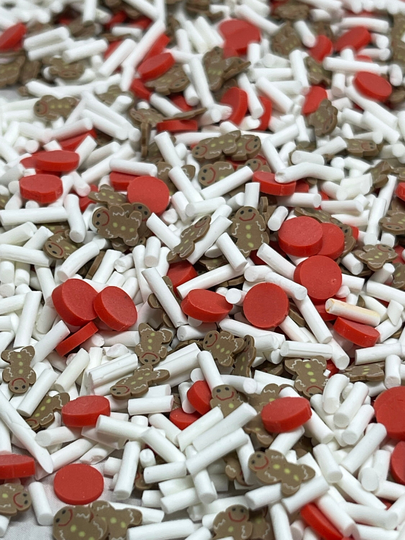 Christmas Sprinkles, Fake Fake Bake Polymer Clay Polymer Clay, Peppermint Sprinkles