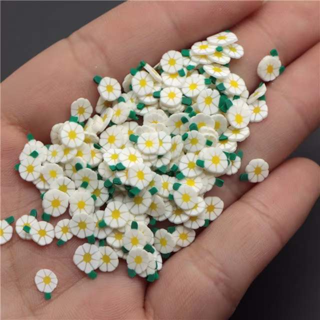 Daisy Flower Miniature Filler, Polymer Clay, 0.3Oz Bag