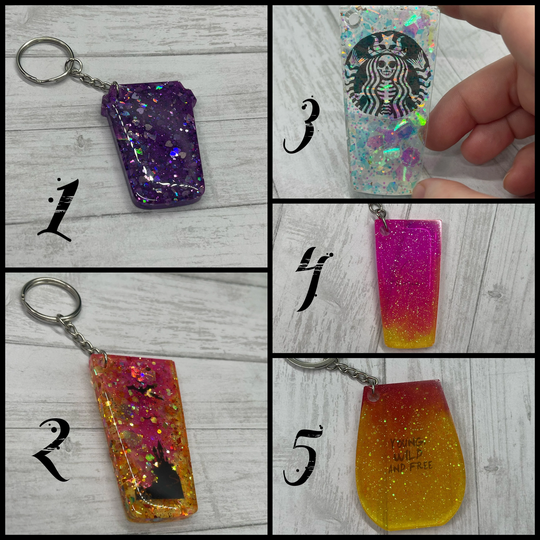 Cups, Mason Jars, Tumblers & Wine Glass Keychains