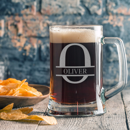 Personalised Beer Glass With Gift Box Engraved Custom Glassware Personalized Tankard For Drink, Birthday Christmas Him
