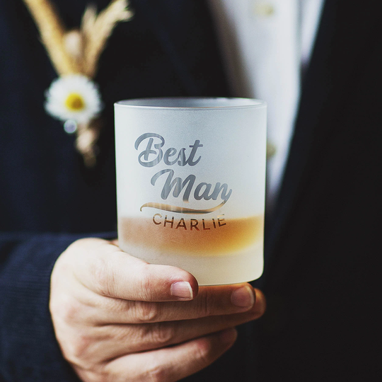 Best Man Groomsman Whisky Glass Personalised Wedding Keepsake Unusual Gift Idea For Him Friend Brother Stag Party Bridal - Pdg187