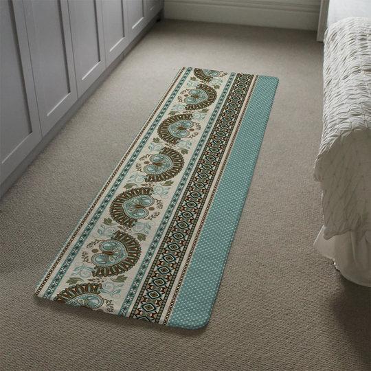 Irvine Egyptian, Greek, Roman Style Designer Shaggy Blue/Grey Rug
