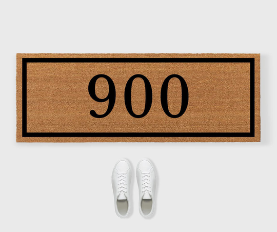 Address Doormat, Custom Home Doormat, Personalized Street Doormat, Double Door Doormat, Frame Border Doormat, 24 X 72 Doormat