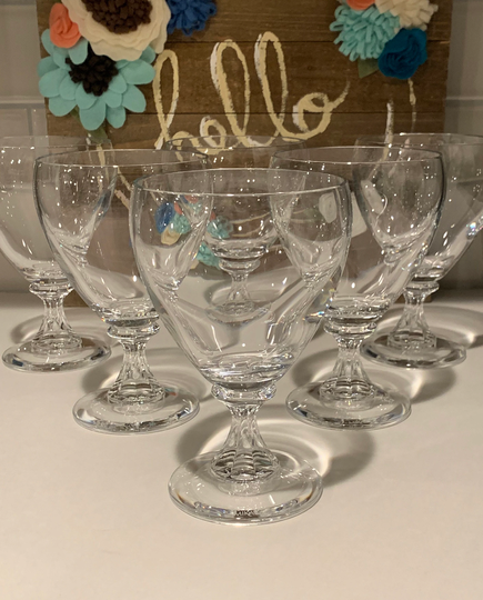 Vintage Mikasa Clear Glass Water Goblets | Gleass Tablescape