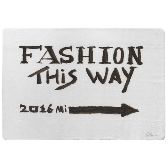 Robinson Fashion This Way Designer Shaggy White/Black Rug