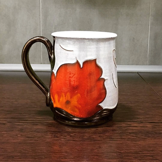 Large Stoneware Mug, Pottery Beer Mug , Handmade Pottery Hand Thrown Coffee Ceramic Stein