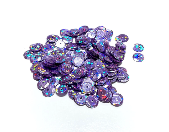 Hologram Lilac Slightly Cupped Sequins Multiple Sizes Available