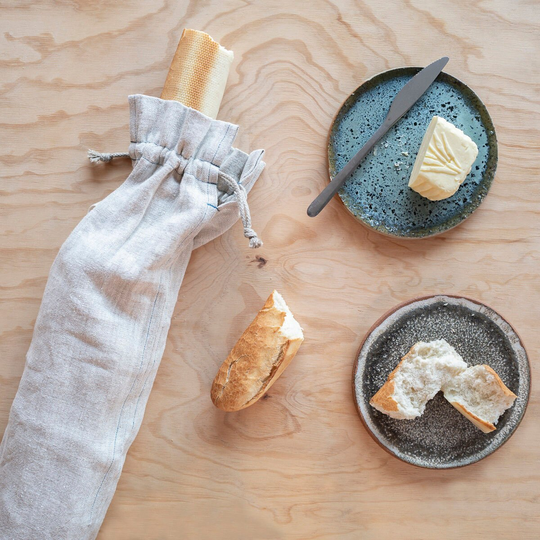 Linen Baguettte Bag, Bread Natural Eco Friendly, Sac A Pain, Organic Linen Hand Made Brotbeutel