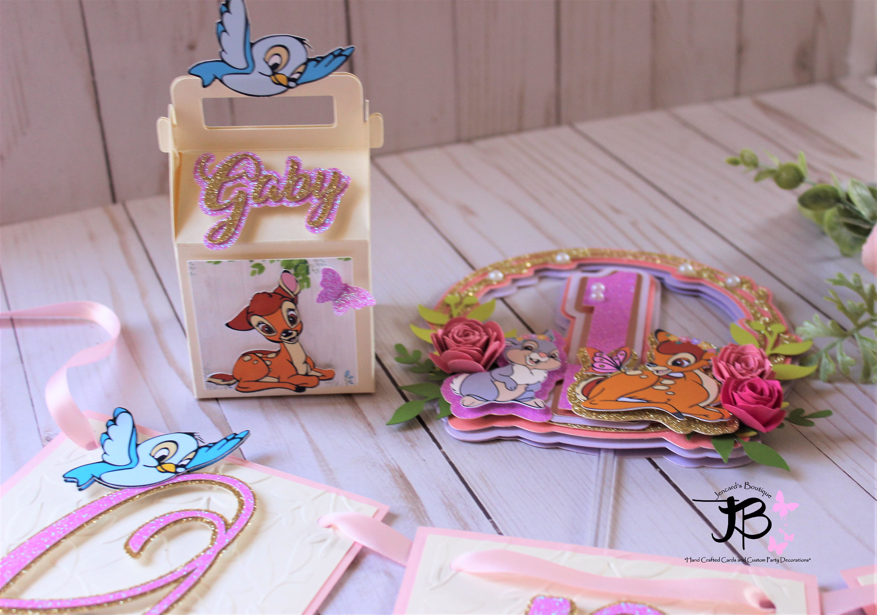 Bambi Favor Box, Custom Boxes, Woodland Party Favor, Gable