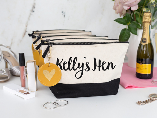 Hen Do Bundle, Wash Bag & Keyring, Bridal Party Bag, Party, Bachelorette Party, Bride Wedding Gifts