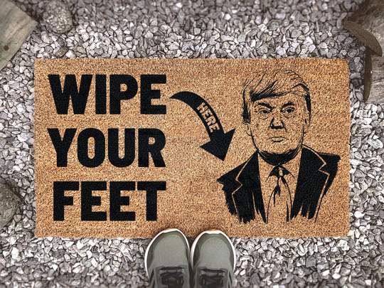 Wipe Your Feet Here - Boris Johnson Mp Doormat Parliament Custom Coir Welcome Mat Housewarming Gift Funny Quote