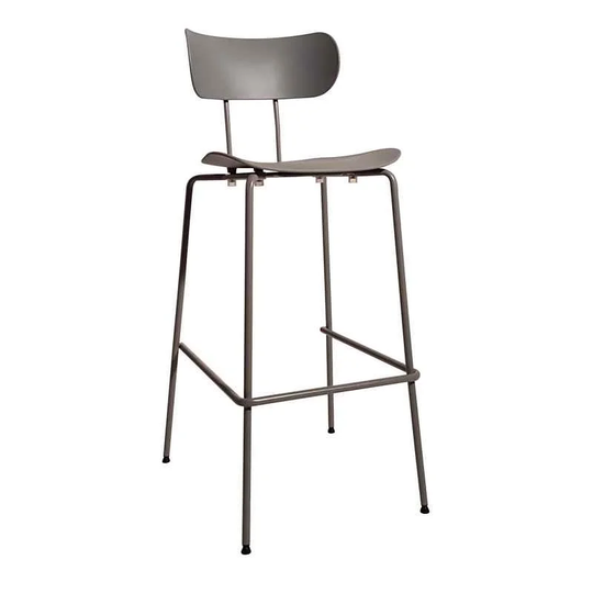 Set Of 2 KINGS CROSS Stools In Metal With Polypropylene Backrest