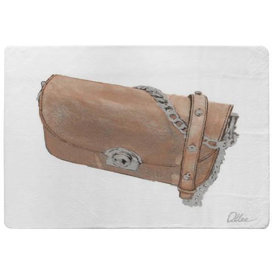 Elmira Hand Bag Designer Shaggy Brown Rug