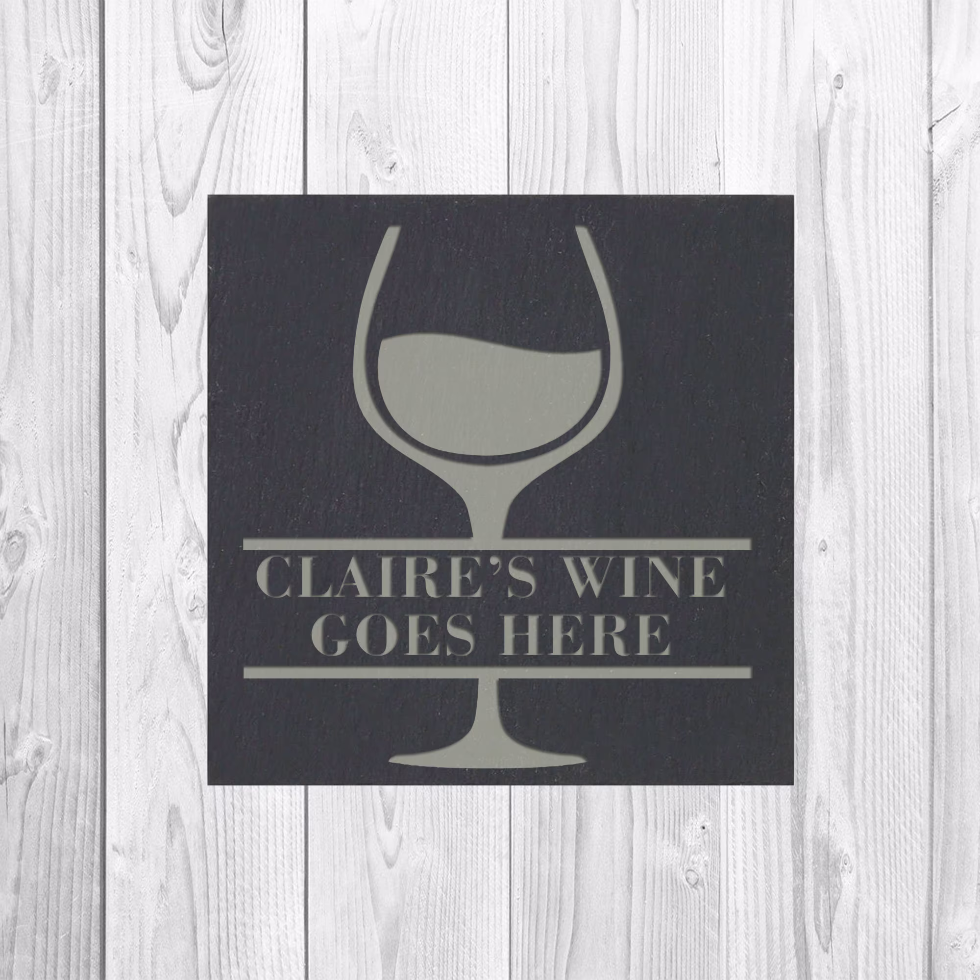 Personalised Slate Coaster Wine Goes Here, Coster Gift, Gift For Her
