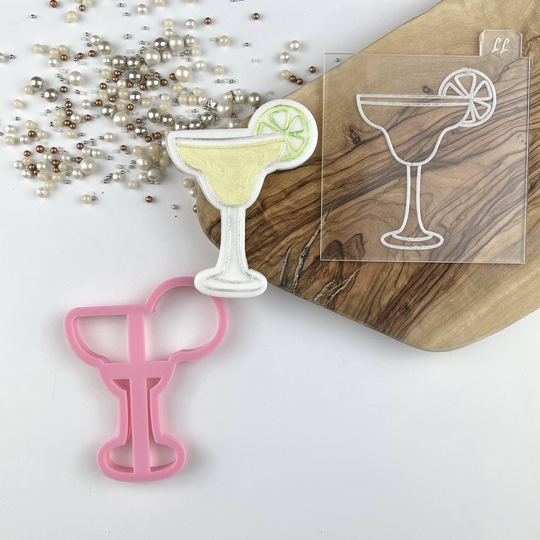 Cocktail Glass Cookie Cutter & Embosser, Fiesta Stamp, Festival Carnival Cutter, Postal Box Ideas