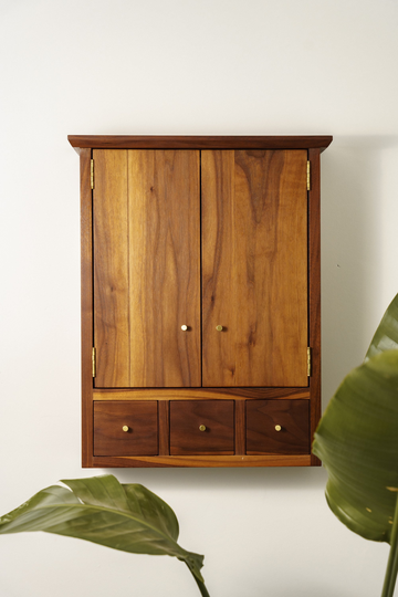 The Walnut Display Cabinet - Kitchen Storage Bathroom Medicine