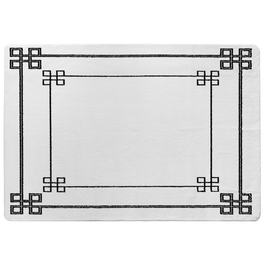 Nickles Shaggy White Area Rug