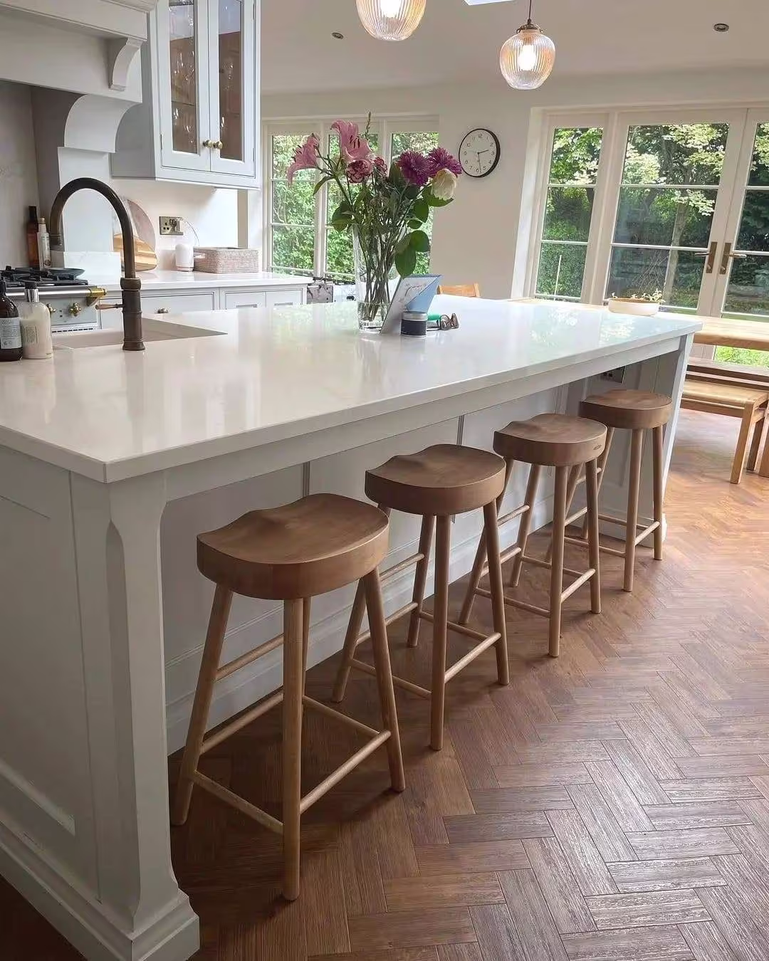 Brand New Solid Beech Shaker's Style Bum Kitchen Island Bar Stool