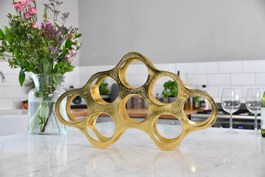 Gold Cloud Shape Wine Rack/ Bottle Storage/ Kitchen Gift/ Kitchenware/ Clever Gift