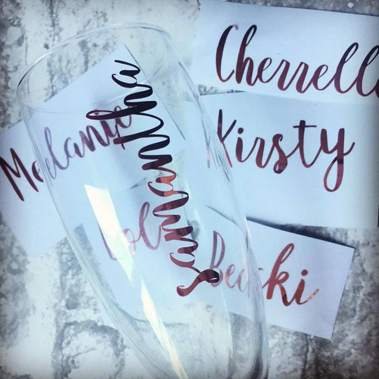 Bridesmaid Vinyl Decal, Wedding Favor, Custom Name Sticker, Wedding Vinyl, Personalised, Personalized