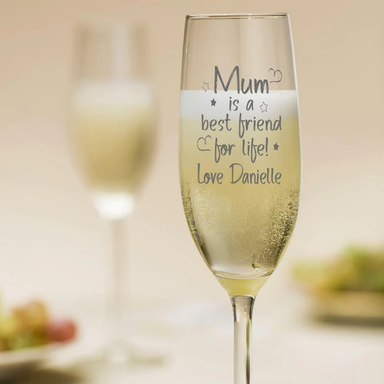 Personalised Mum Best Friend Champagne Flute Prosecco Glass Gift