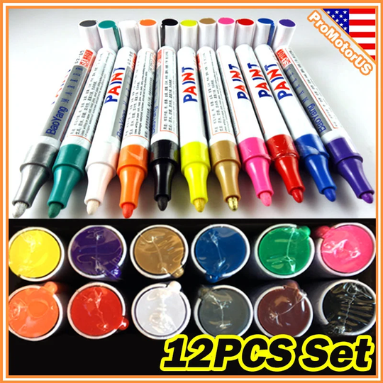 Tire Lettering Permanent Paint Pen Marker Waterproof Car Rubber Universal Oil Based Rock Glass