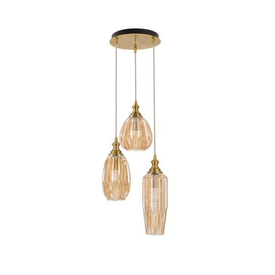 Delvalle 3-Light Cluster Jar Pendant