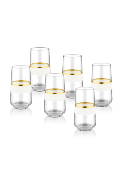 The Mia Snow Series Highball Glasses, Set Of 6