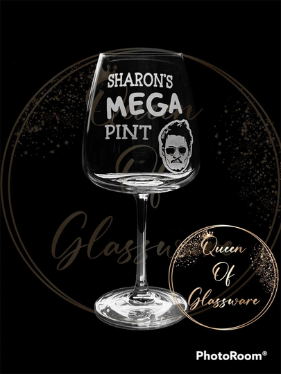 Personalised Engraved Mega Pint. Wine /Pint/Tumbler Whisky Glass