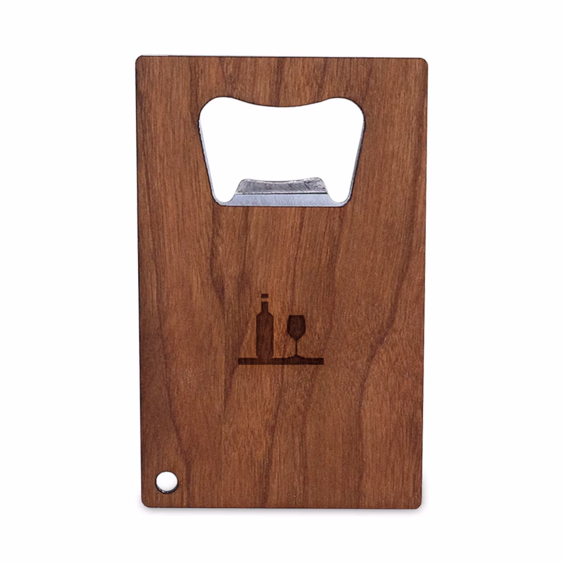 Wine Bottle Opener With Wood, Stainless Steel Credit Card Size, For Your Wallet, Size