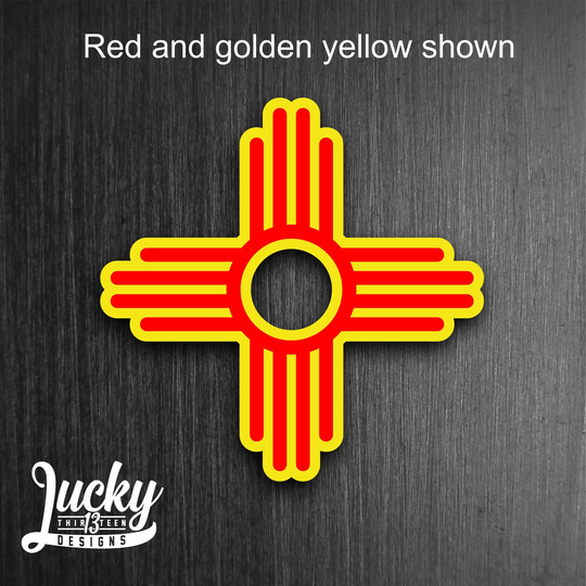2 Color New Mexico Zia Vinyl Decal