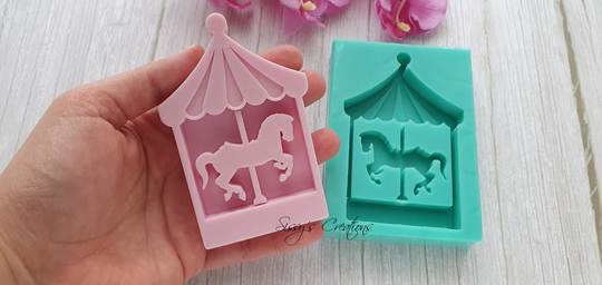 Big Carousel Shaker Mold, 10 cm, For Resin & Polymer Clay
