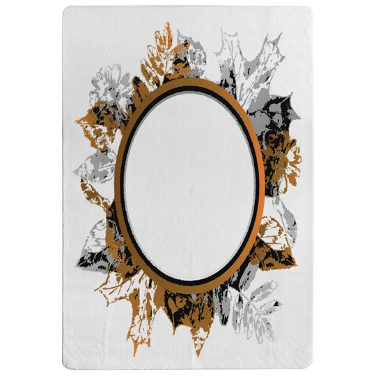 Peeples Paint Print Autumn Decoration Designer Shaggy Grey/Brown Rug