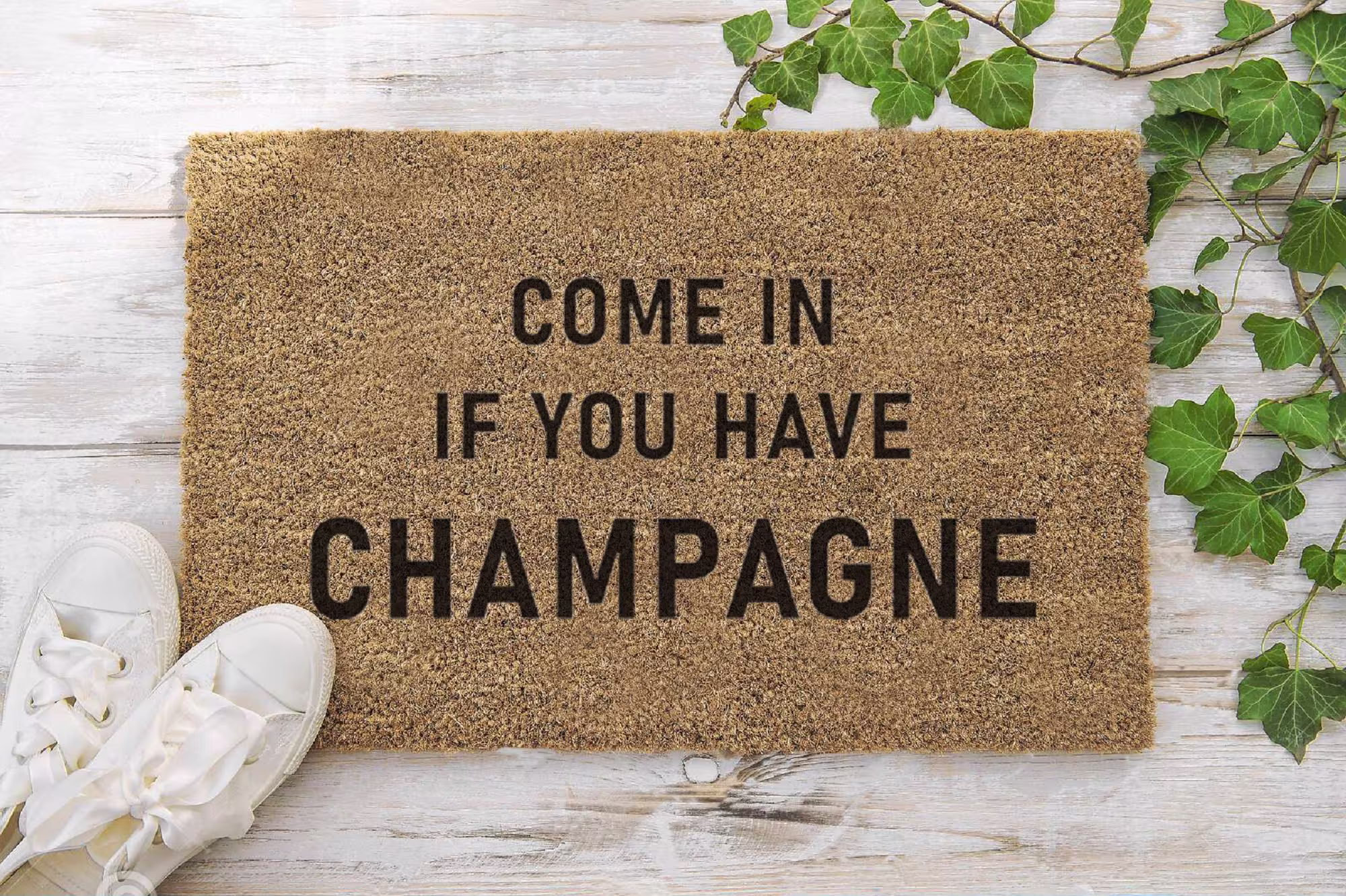 Come in If You Have Champagne 70 X 40cm Internal Coir Door Mat Alcohol Lovers