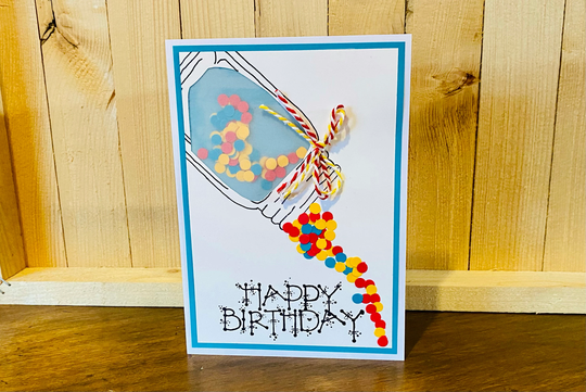 Handmade Personalized Birthday Confetti Shaker Card