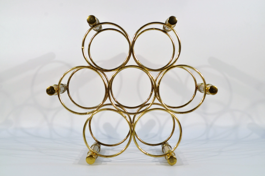 Retro Bamboo Faux Wine Rack /Holder