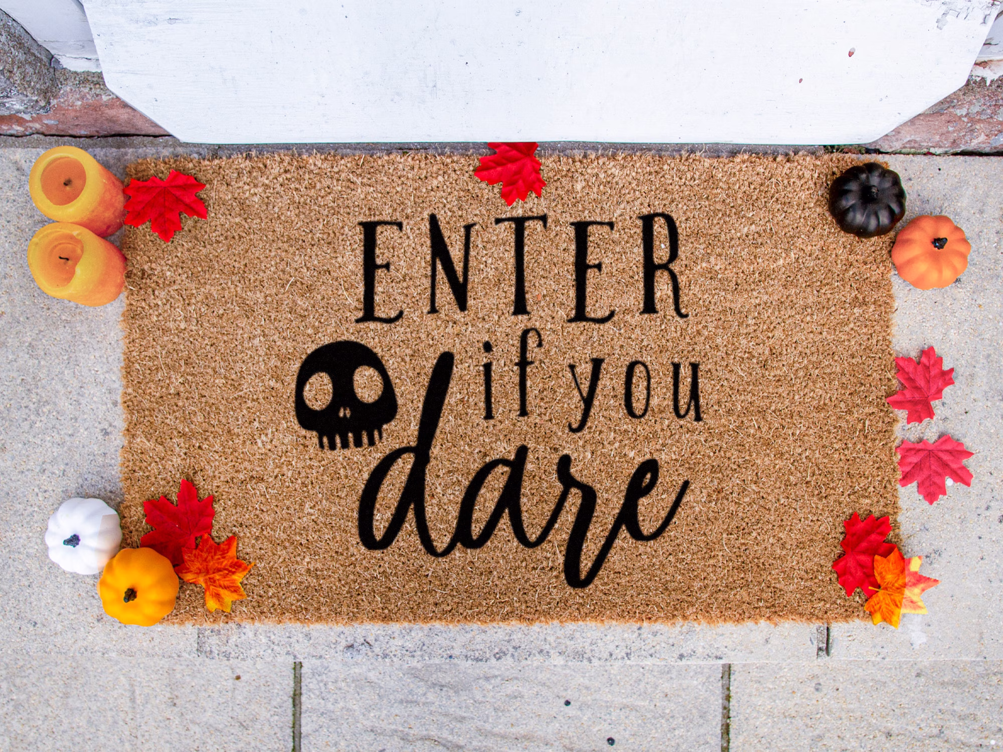 Halloween Doormat - Funny Welcome Mat Housewarming Gift Decor Porch Fall Decorations