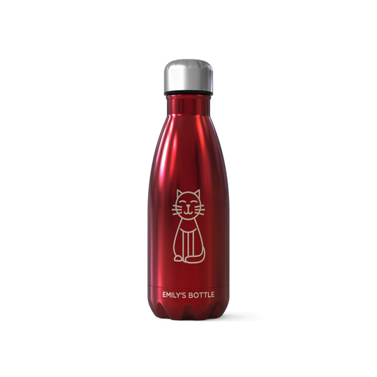 Personalised Coho Flask/Bottle - Cute Cat
