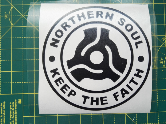 Northern Soul Keep The Faith Sticker Vinyl Decal Car, Laptop, Window