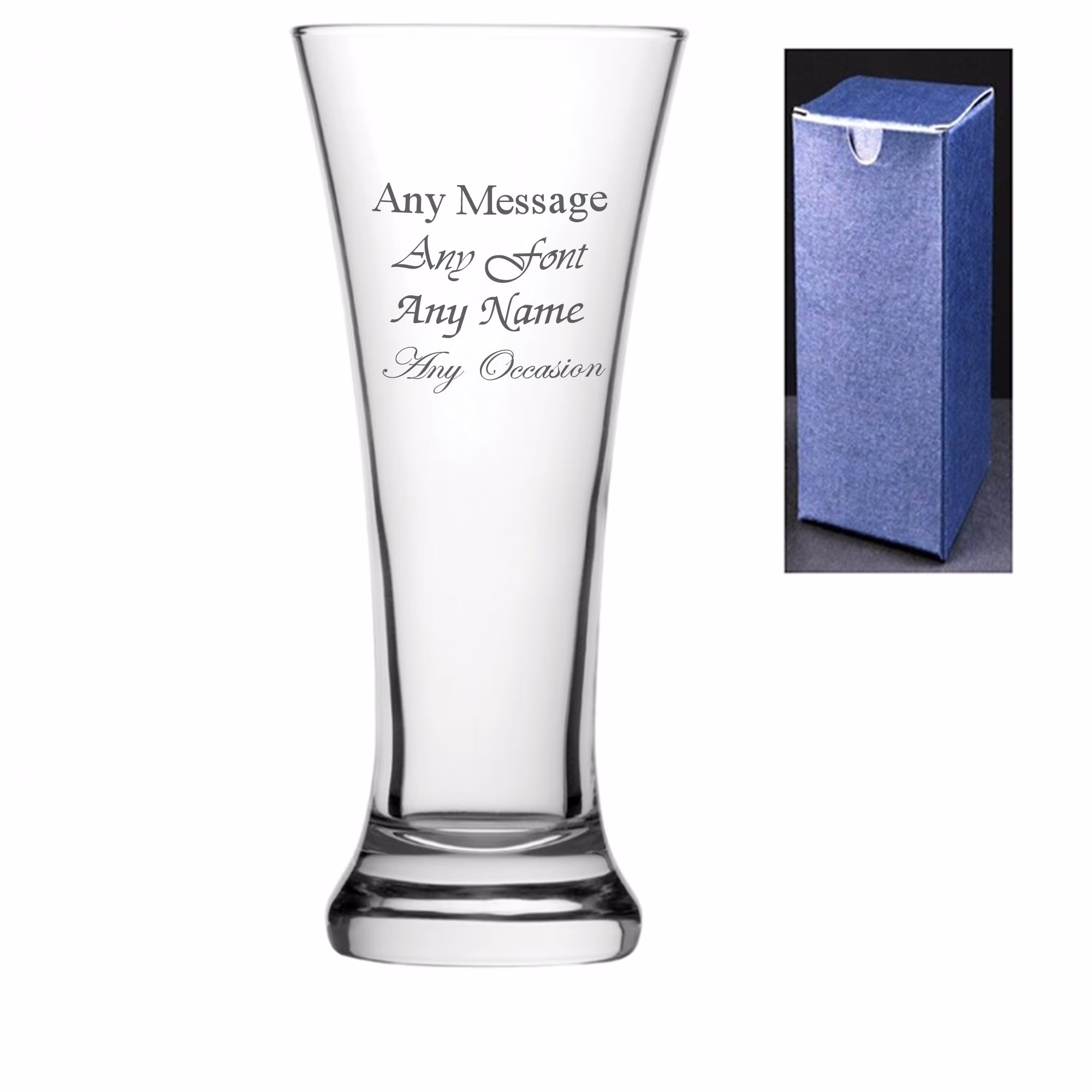 Personalised Engraved 12Oz Pilsner Cider Beer Glass - Perfect Gift Present