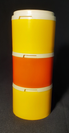 Vintage Yellow & Orange, Stackable Tupperware Spice Shakers #1308, 1309