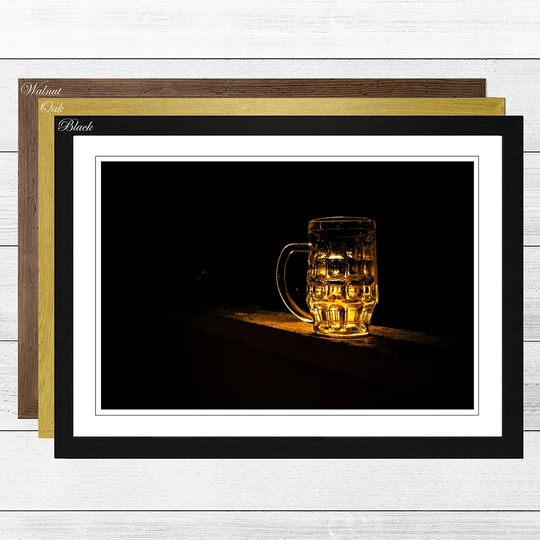 'Beer Glass 2' Framed Photographic Print