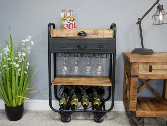 Industrial Wine Trolley